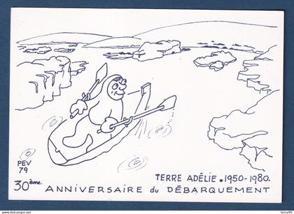 TAAF - Carte Officiel - 30 ème Anniversaire du débarquement - Terre Adélie - PEV - 1979