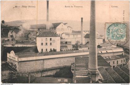 CPA Carte Postale France Thizy Route du Tramway Usines  VM78275