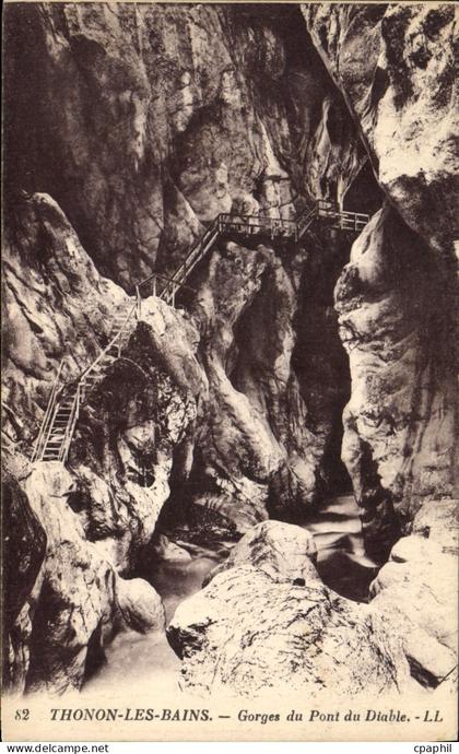 CPA Thonon les Bains Gorges du Pont du Diable