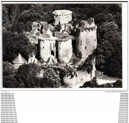 carte ( format 15 x 10,5 cm ) de  tonquédec  le château ( recto verso  )