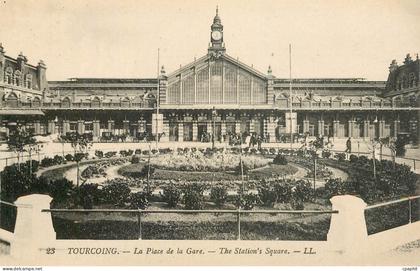 CPA Tourcoing La Place de la Gare