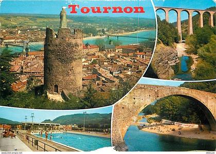 07 - Tournon sur Rhone - Multivues - Piscine - CPM - Voir Scans Recto-Verso