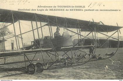 78 - AERODROME DE TOUSSUS LE NOBLE  CARTE D'AUTREFOIS REPRODUCTION