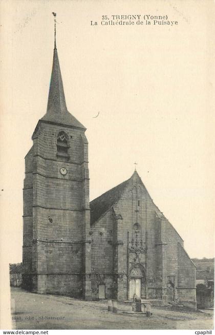 CPA Treigny Yonne La Cathedrale de la Puisaye