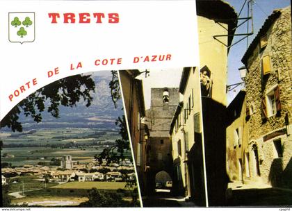 CPSM Trets Vue Generale L'Eglise Une Vieille Rue