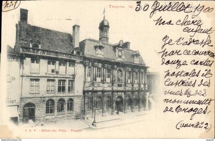 CPA Troyes le Hotel Ville Troyes