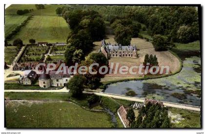 CPSM Tuffe Sarthe vue aerienne chateau de Cheronne