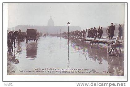 Dép75 - Paris - Arrondissement: 07 -  Inondations de 1910 - RF5006 - Esplanade des Invalides  - bon état