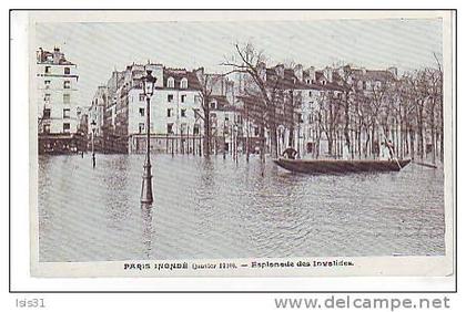 Dép75 - Paris - Arrondissement: 07 -  Inondations de 1910 - RF5011 - Esplanade des Invalides  - bon état