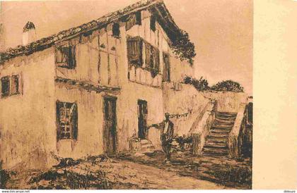 64 - Urrugne - Vieille Ferme à Urrugne - D'après une peinture de Floutier - Collection Pays Basque - CPA - Voir Scans Re