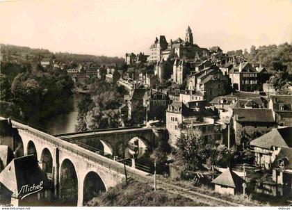 19 - Uzerche - Vue Générale - Le Viaduc Ligne Uzerche-Tulle - Mention Photographie véritable - Carte Dentelée - CPSM gra