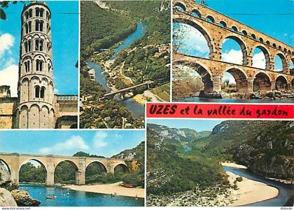 Carte Postale - 30 - Uzès - et la Vallée du Gardon - Multivues - Flamme Postale de Uzès - CPM - Voir Scans Recto-Verso -