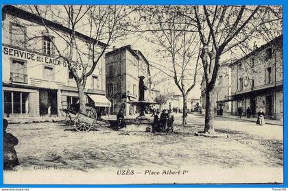 CPA GARD (30) - UZES - PLACE ALBERT 1°