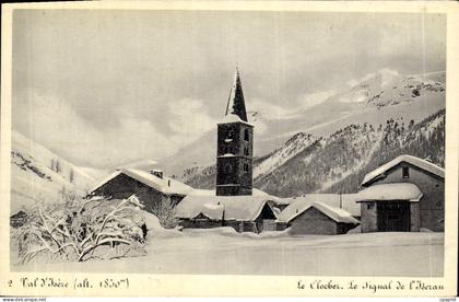CPA Val d'Isere le Clocher le Signal de l'Iseran