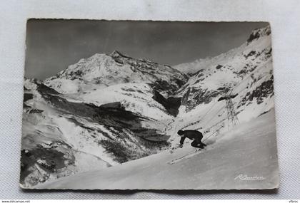 Cpm 1952, Val d'Isère, descente du Solaise, Savoie 73
