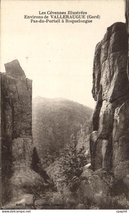 CPA les Cevennes Illustrees Environs de Valleraugue Gard Pas du Portail a Roquelongue