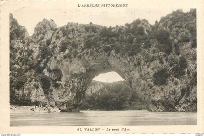 CPA 67-VALLON-Le pont d'Arc
