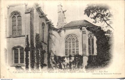 CPA Valmont Ruines de l Abbaye Chapelle Abside
