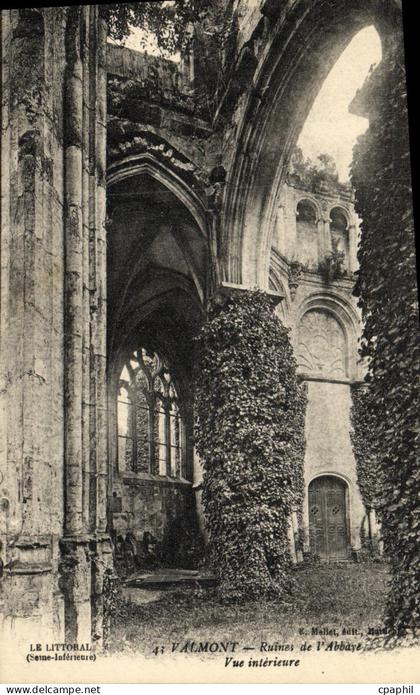 CPA Valmont Ruines de L Abbaye Entree de la Chapelle