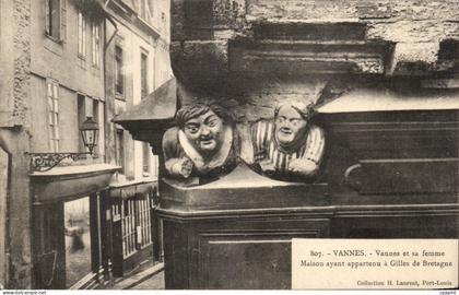 CPA Vannes Vannes et Sa femme Maison ayant appartenu a Gilles de Bretagne