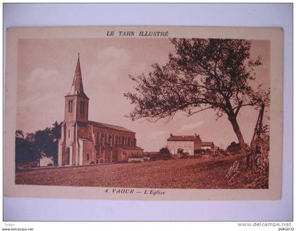 VAOUR  :  L'Eglise  -  Carte sépia