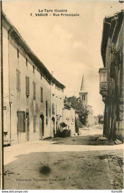 vaour * la rue principale du village