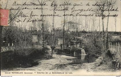 Verdelais CPA Chute de la Garonnelle au Luc