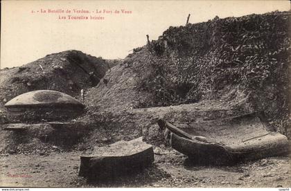 Verdun - La Bataille de Verdun - Les Tourelles brisees - CPA
