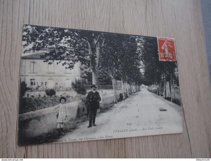 CPA 30 Gard Vergèze rue Emile Jamais