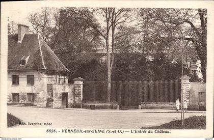 CPA Verneuil Sur Seine L'Entree Du Chateau