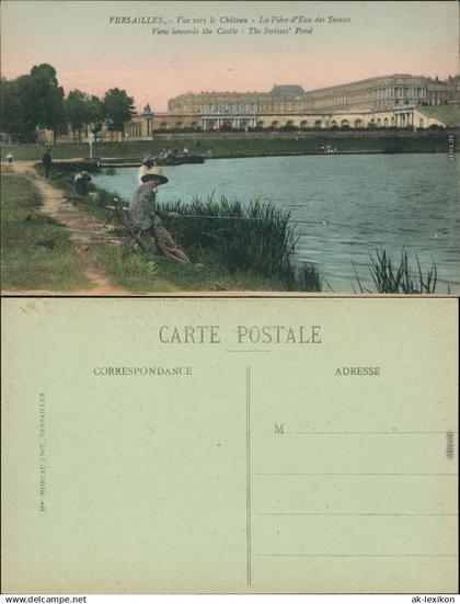 Ansichtskarte Versailles Angler am Teich - Schloß Versaille 1913