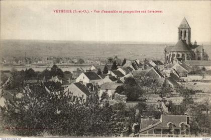 VEtheuil CPA Vue d'ensemble et perspective sur Lavacourt