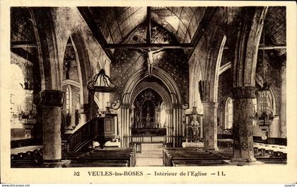 CPA Veules les Roses Interieur de L'Eglise