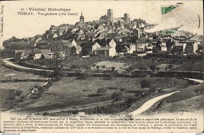 CPA Vezelay Historique Vezelay Vue generale Core Ouest