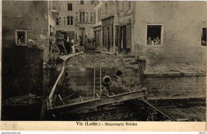CPA AK VIC-sur-SEILLE - VIC a. d. SEILLE - Gesprengte Brucke (388015)