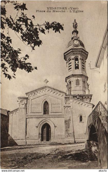 CPA VIDAUBAN Place du Marche - L'Eglise (1112375)