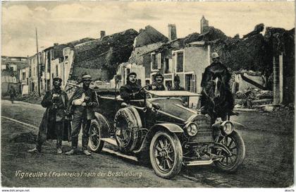 CPA Vigneulles-les-Hattonchatel nach der Beschiessung - Auto (1036941)