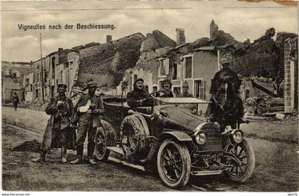 CPA Vigneulles-les-Hattonchatel nach der Beschiessung - Auto (1036943)