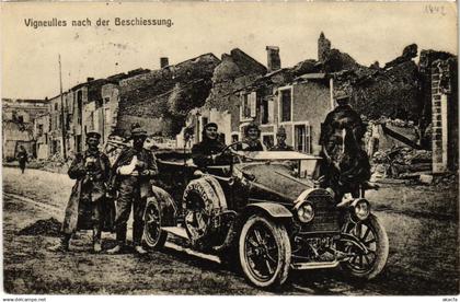 CPA Vigneulles-les-Hattonchatel nach der Beschiessung - Auto (1036978)