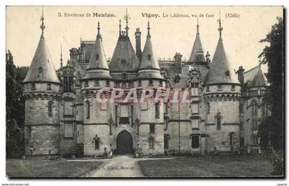CPA Environs De Meulan Vigny Le Chateau Vu De Face