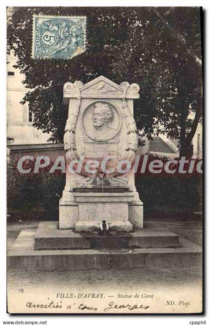 CPA Ville D'Avray Statue De Corot