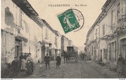 CPA-82-VILLEBRUMIER-Rue haute-Animée