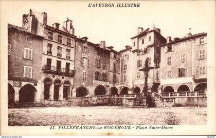 Villefranche-de-Rouergue - Place Notre Dame - CPA