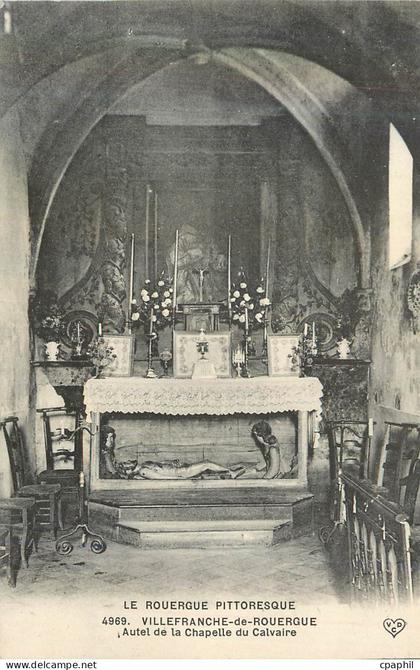 CPA Villefranche de Rouergue Le Rouergue Pittoresque Autel de la Chapelle du Calvaire