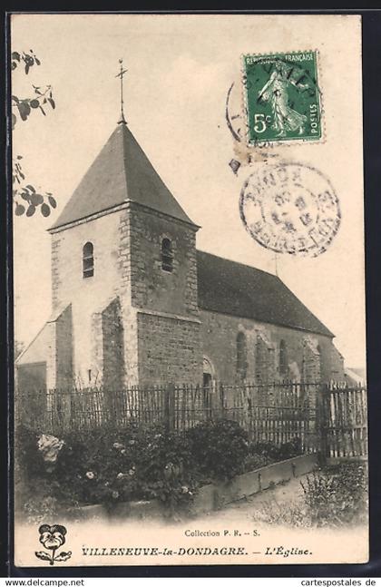 CPA Villeneuve-la-Dondagre, L`Église