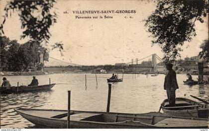Villeneuve Saint Georges CPA Panorama sur la SEine