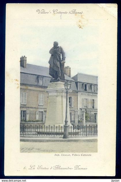 cpa du 02 Villers Cotterets la Statue d' Alexandre Dumas     FEV22-60