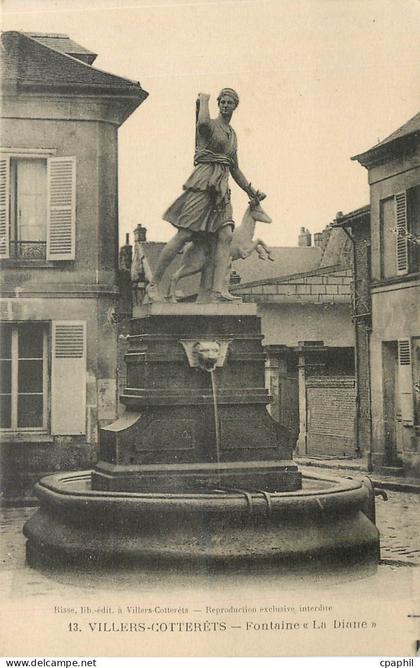 CPA Villers Cotterets Fontaine loa Diane