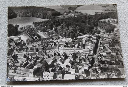 Cpm, Villers Cotterets, centre ville et château, vue aérienne, Aisne 02