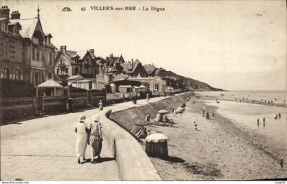 CPA Villers Sur Mer La Digue